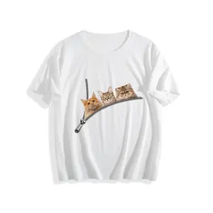 Women's Crewneck Short Sleeve T Shirt Cat Lover Cute Casual Daily Wear Spring Summer Soft Premium High Quality Graphic Tee For Women |     US Local Fast Shipping