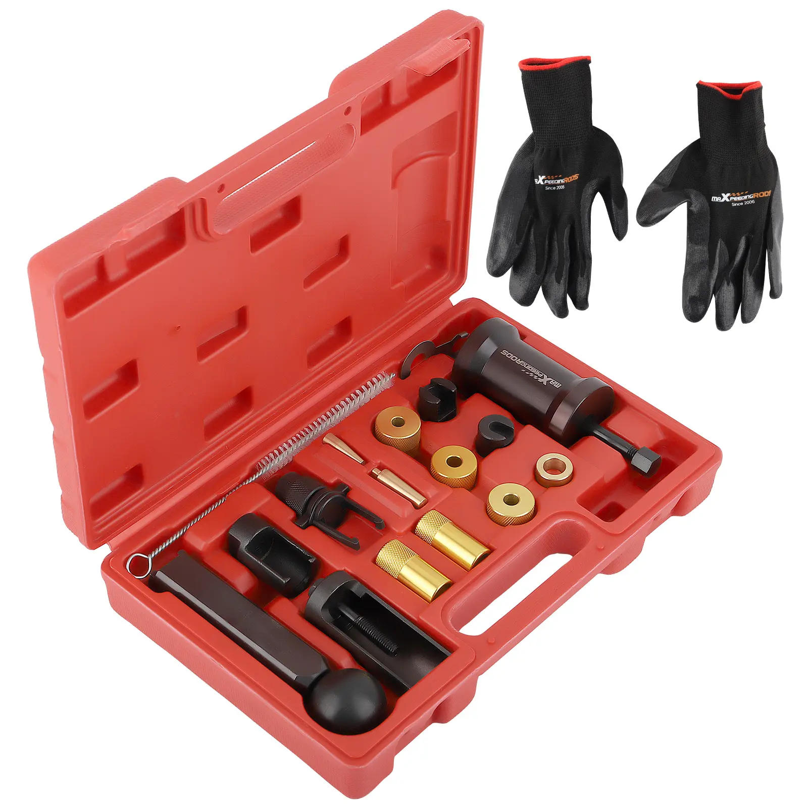 maXpeedingrods Engine Injector Puller Tool Kit with Ball-Type Insertion Adaptor, Disconnect Key, Includes Tools, Compatible for Audi VW 3.2 V6 & 4.2 V8 Car Repair Assembly & Disassembly Use
