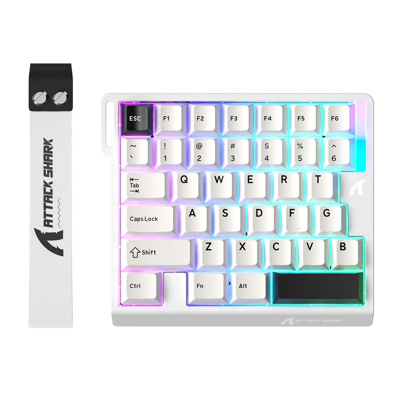 ATTACK SHARK M36 HE Rapid Trigger Gaming Keyboard, 36-Key 1-Handed Hall Effect Magnetic Switches, 8000Hz Polling Rate, 0.01mm RT, RGB Wired Esports Controller, summerwins Compact PC Accessory for PC Gaming Setup & Gamer Stuff, Keyboards