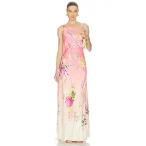 HEMANT AND NANDITA One Shoulder Sash Dress in Multi