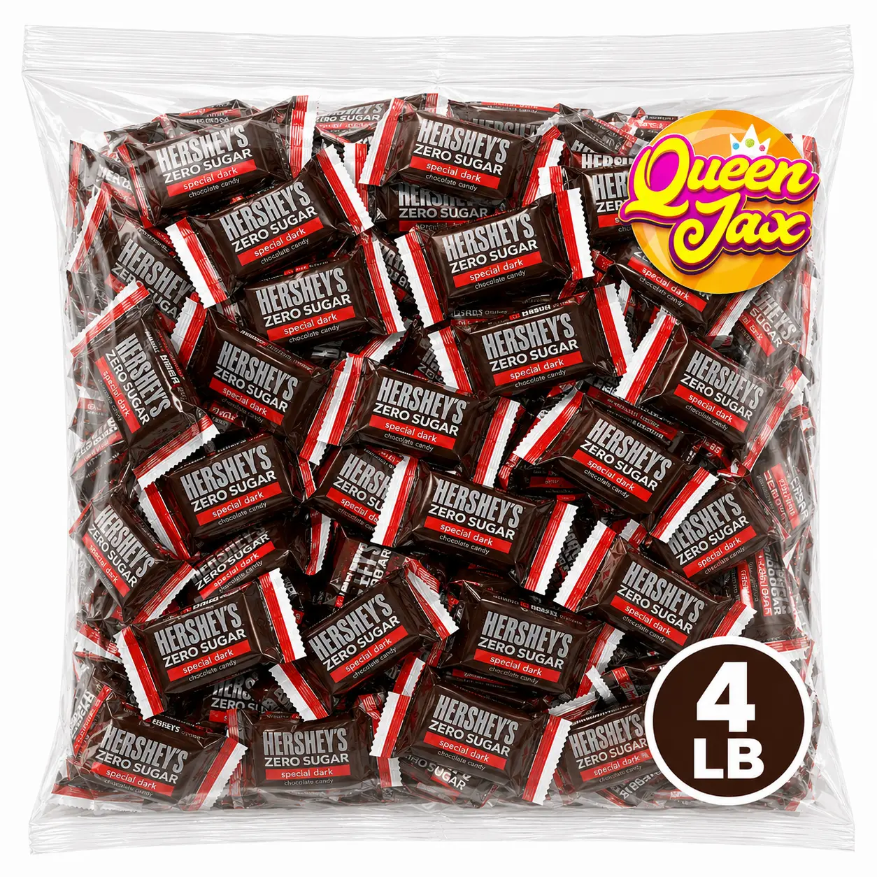 Zero Sugar Special Dark Chocolate - 4 Pound Bag - Bulk- Individually Wrapped