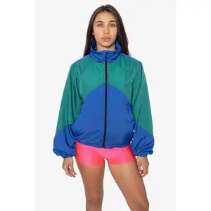RNF555C - Nylon Crinkle Zip-Up Colorblock Windbreaker