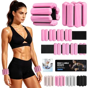Wrist Weights, 2Pack Adjustable Ankle Weights for Women/Men,  Weighted Bangles for Yoga, Pilates, Running & Walking, Arm &  Weights, 2lb