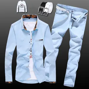New Style Men's Shirt Slim Suit Jeans - Classic Fit Design with Comfortable Fit and Stylish Style Menswear Pants