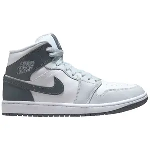 Nike Air Jordan 1 Mid White Smoke Grey BQ6472-113 Women's Fashion Shoes New