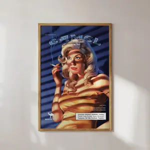 Camel POSTER - Pleasure to Burn - Female Cigarete Advertising Poster Reproduction