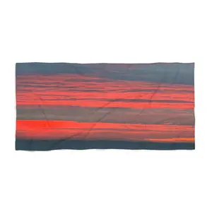 Sunset Beach Towel | Red Orange Gradient Sky