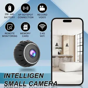 Teruhal Portable Monitor with Motion Detection, Wireless Mini WiFi Security Camera, Night Vision, Rechargeable Battery, Easy Installation, 480p