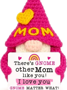 Mom Gifts for Mothers Day - Funny Mother's Day Birthday Handmade Gnome Gift for Mom from Daughter Son, Cute Crochet Gnomes for Mother Mama Mommy I Love You Christmas Stocking Stuffers