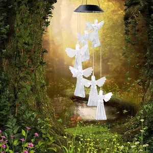 Solar Hanging Wind Chime Lights – Color-Changing LED Outdoor Garden Decor – Auto On at Dusk, IP65 Waterproof – No Wiring Needed for Patio, Yard & Tree (1 Pack)