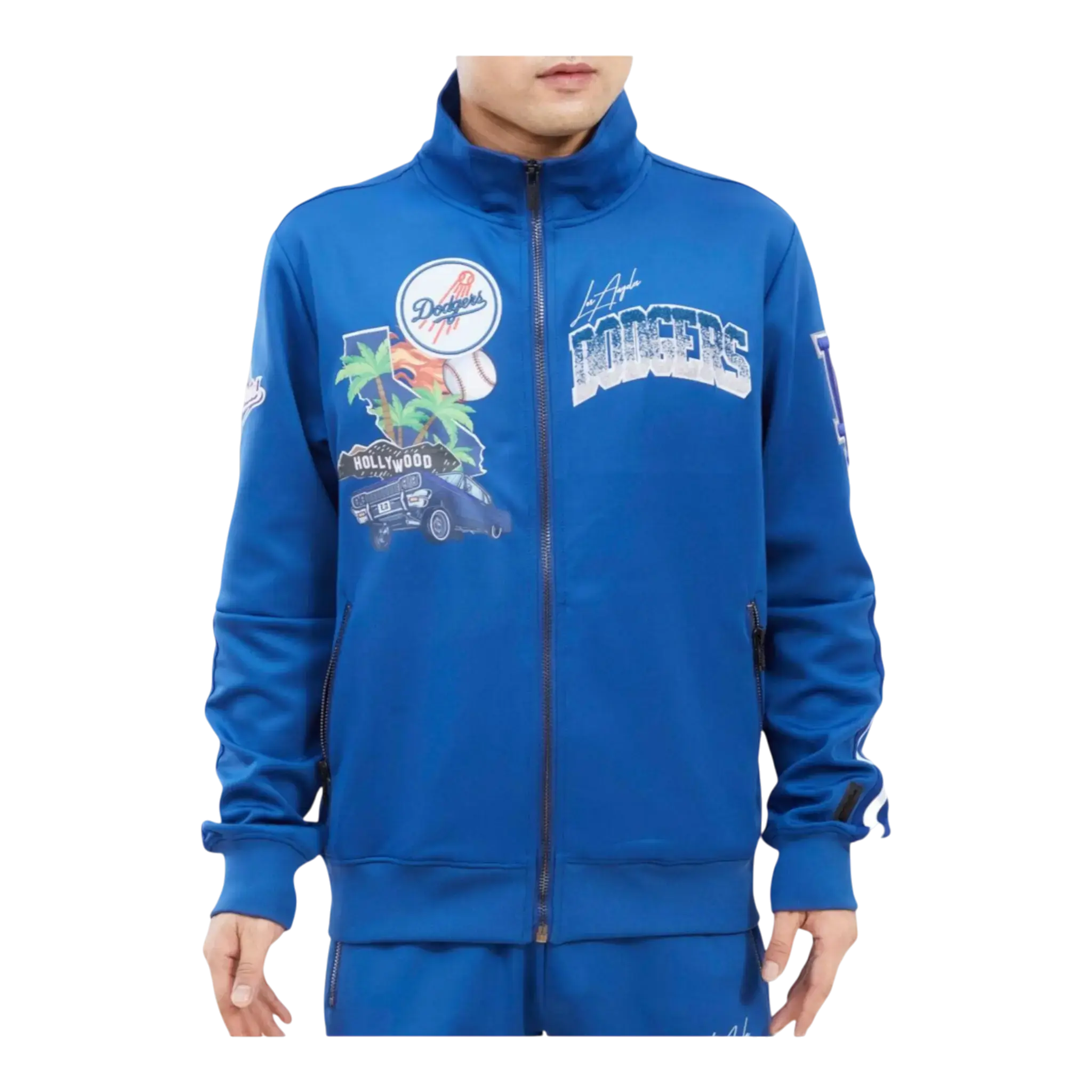 Pro Standard Los Angeles Dodgers Home Town Track Jacket in Dodger Blue | Men's