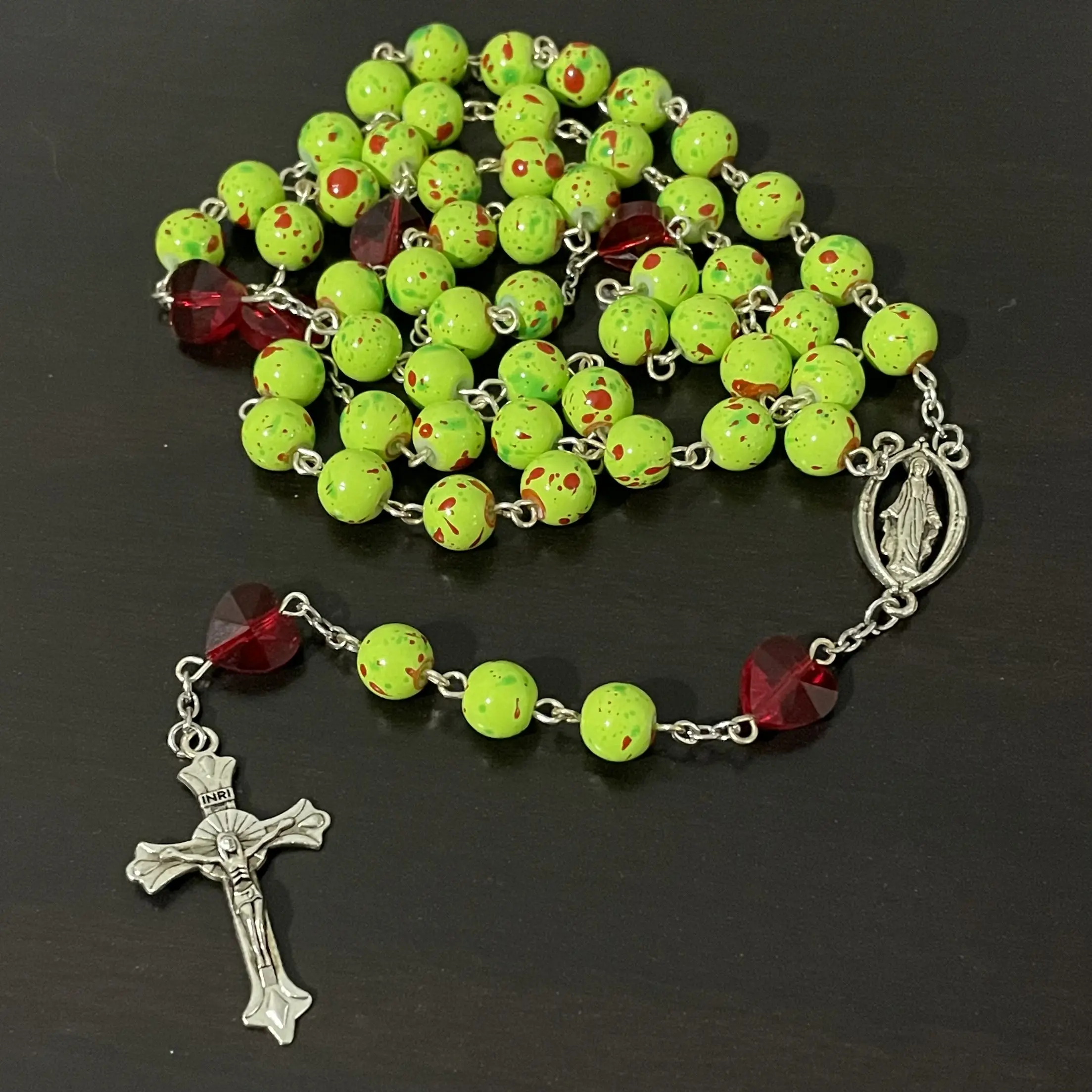 Grinch Inspired Catholic Rosary