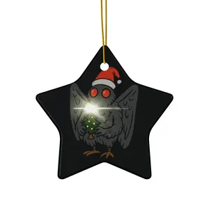 Mothman Christmas Tree Ceramic Ornament | 4 Shapes