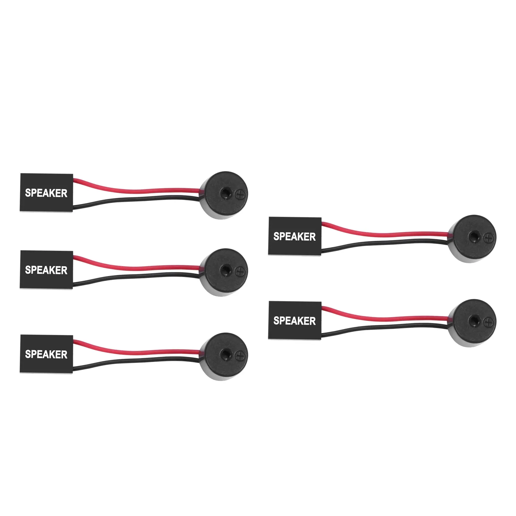 Baby & Maternity Compliance Internal Mount Plastic PC Motherboard Buzzer - 5Pcs Bulk Pack, 2-Wire Sound Beep Tool for Computer Repair Motherboard Status Checks (Baby Diapering Accessory), Two-Wire