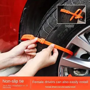 10 Piece Anti-Slip Chains for Winter Tires, Dual Groove Emergency Outdoor Snow Tire Wheel Protector, Universal Durable Chain for Suvs and Cars