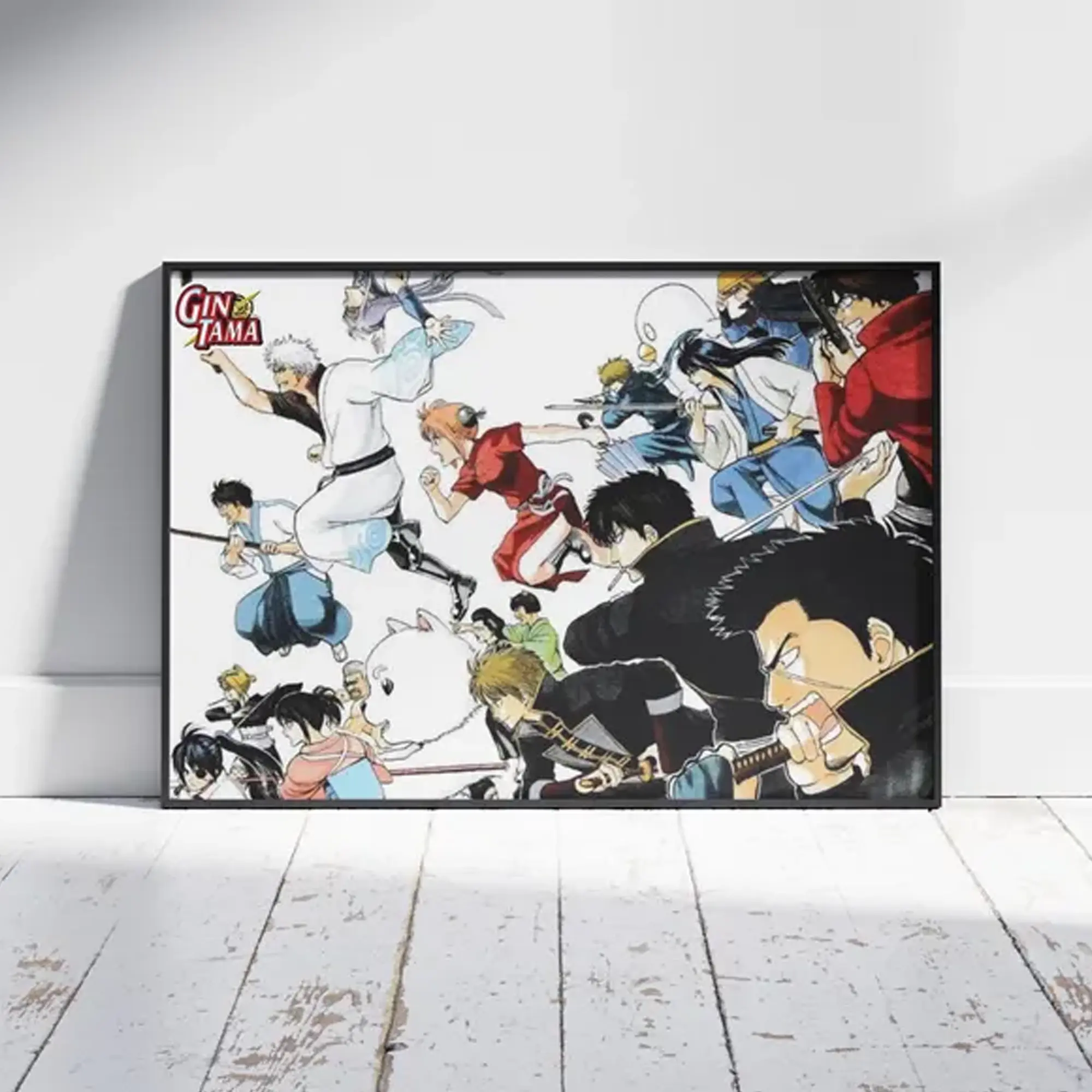 Poster Gintama, Epic Battle Scene, Anime Wall Art for Otaku Room Decor, Gift For Fans