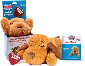 Snuggle Puppy Heartbeat Stuffed Toy for Dogs - Pet Anxiety Relief and Calming Aid -