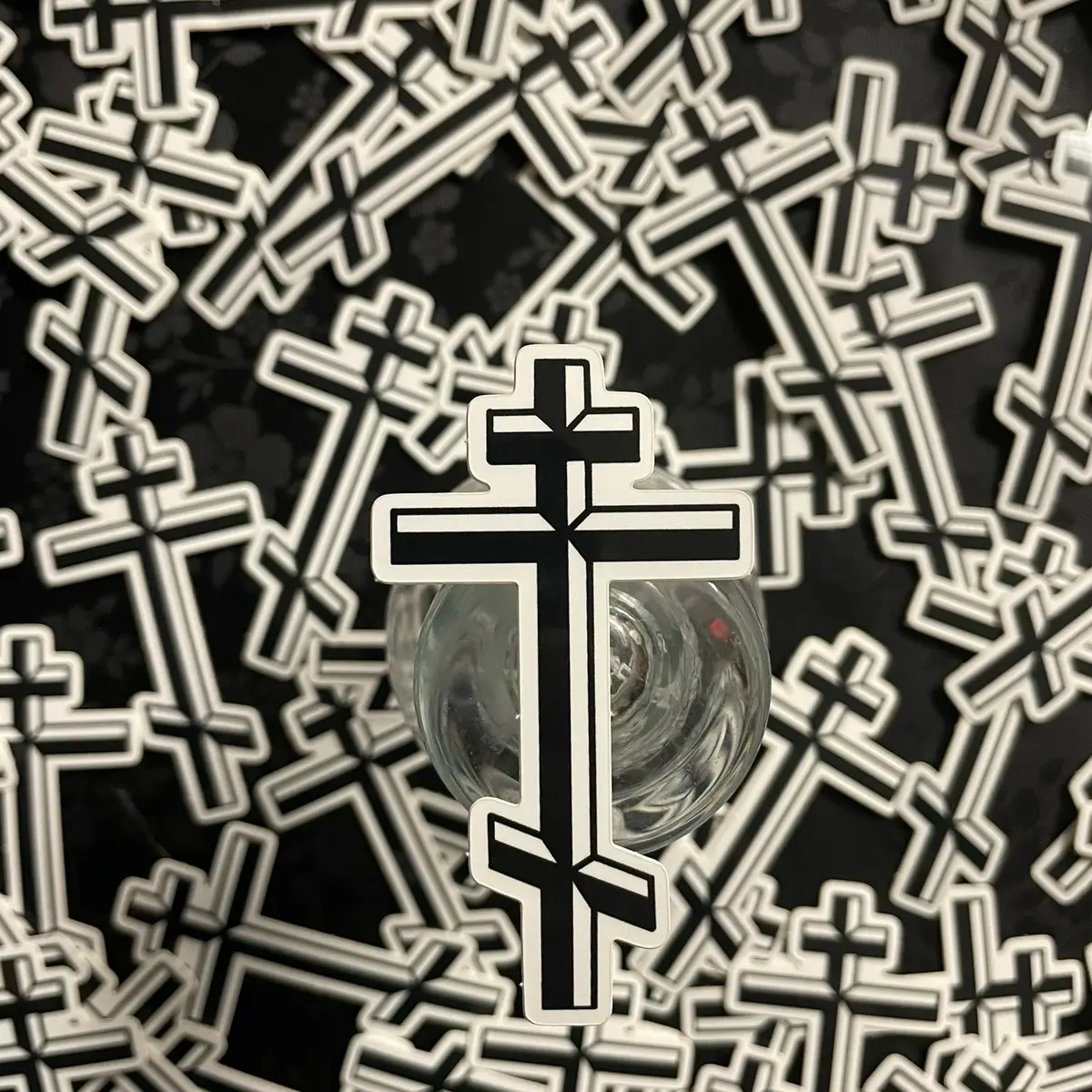 Eastern Orthodox 3 bar cross sticker