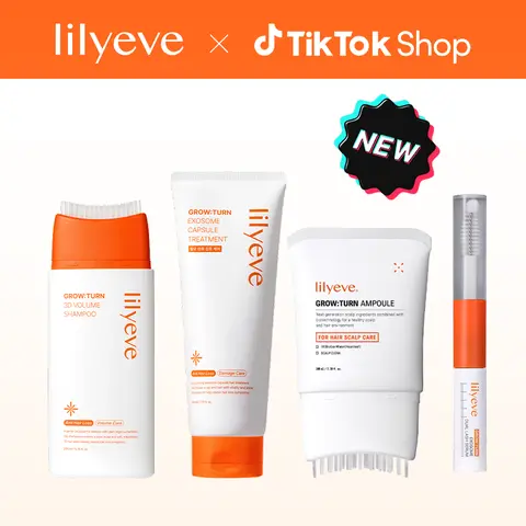 [LILYEVE] GROWTURN Hair & Lash Growth Set | Hair Growth Serum, 3D Volume Brush Shampoo, Capsule Treatment & Dual Lash Serum