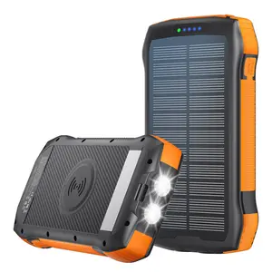 citicr Solar Power Bank 40000mAh Ultra-Large Capacity with QC3.0 PD 20W Fast Charging Waterproof Dustproof Built-in Flashlight for Outdoor Activities Camping
