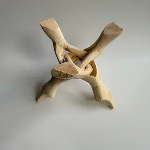Large wooden sphere stand