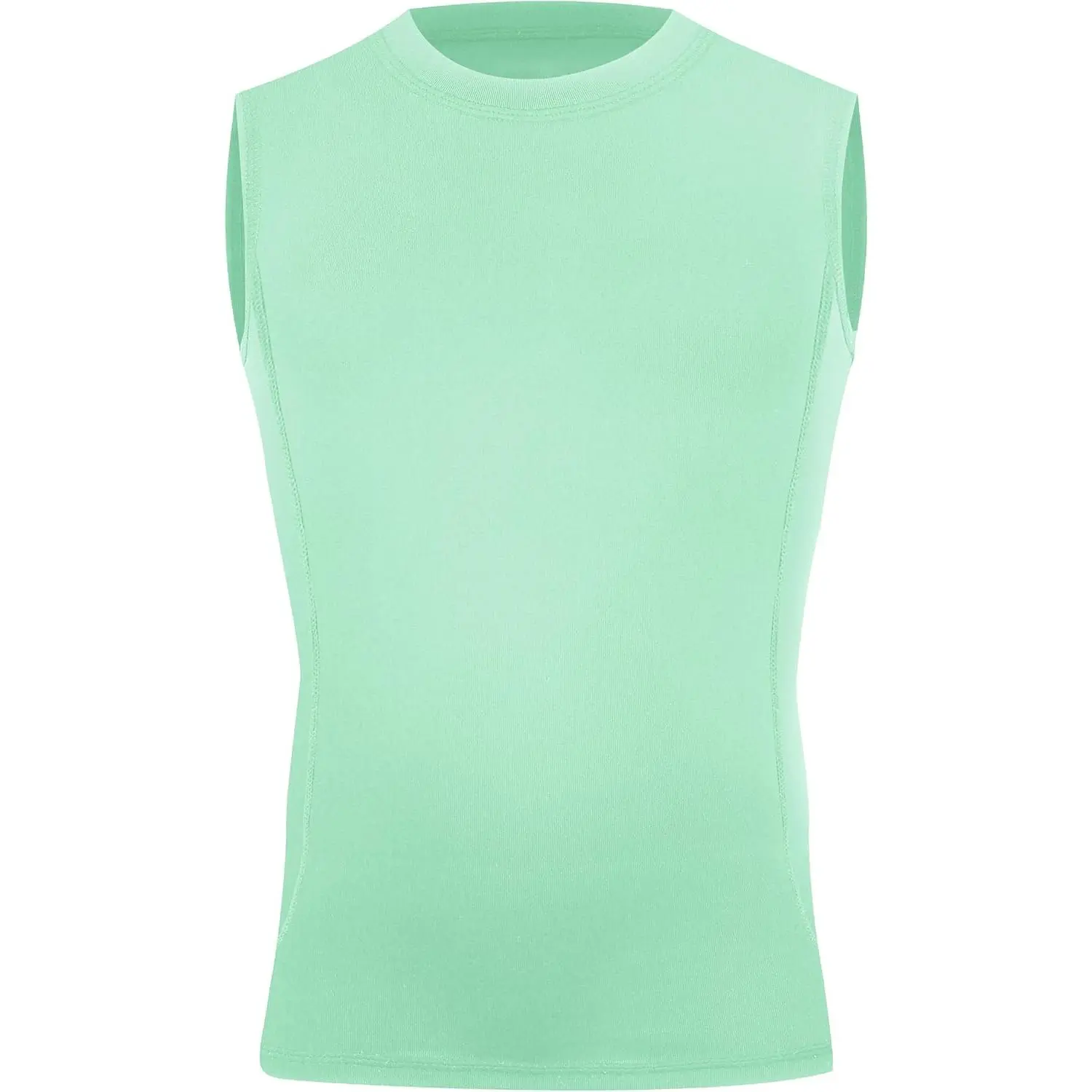 Unisex Kids Multi-Size Polyester Blend Compression Sleeveless Undershirt - Quick-Drying Fabric, Moisture-Wicking Shirts, Reduces Muscle Fatigue, Improves Blood Circulation Athletic Sports Base Layer Vest for Baseball Training