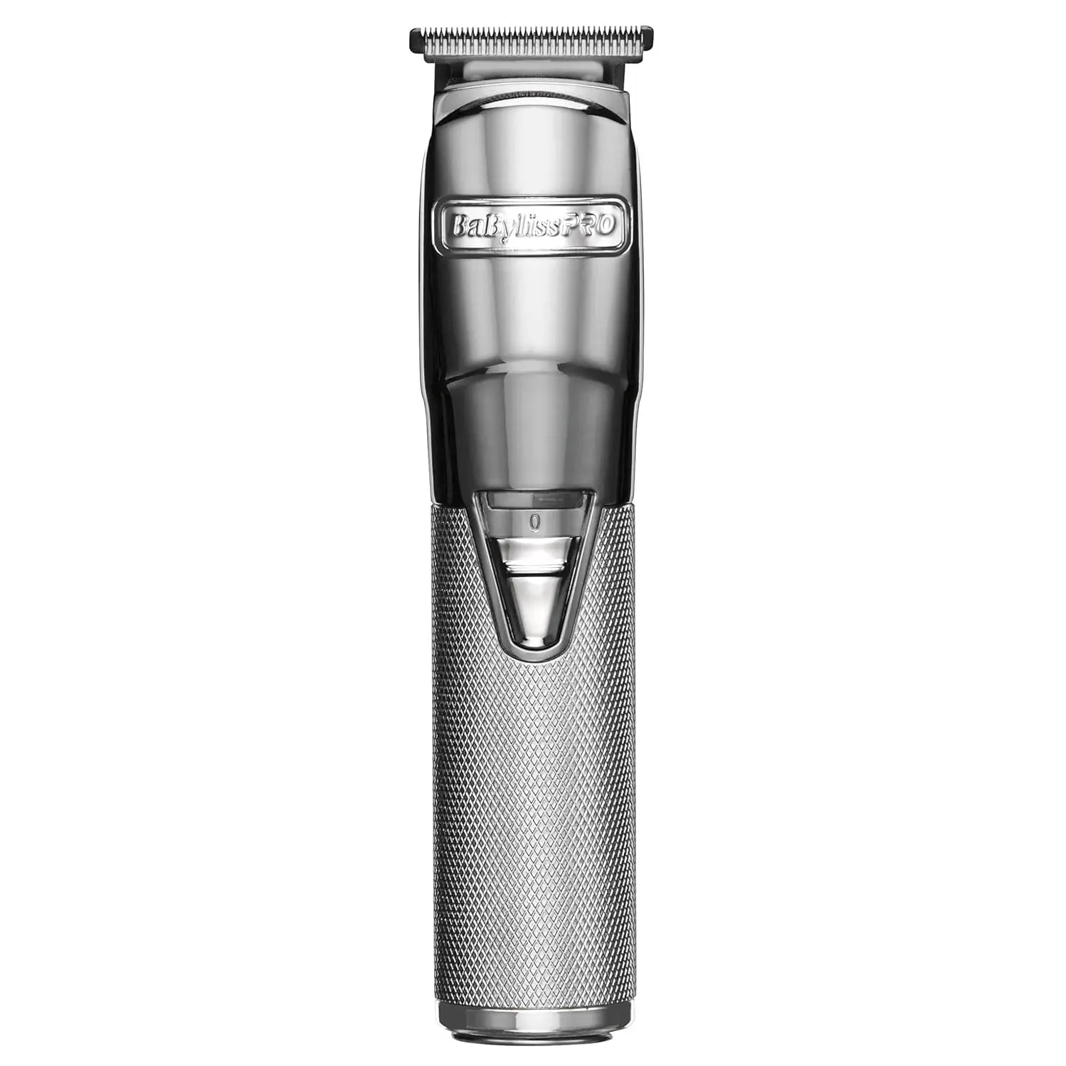 BaBylissPRO SILVERFX Professional Cordless Trimmer & Outliner with Adjustable Stainless Steel 0-Gap Blade and High-Torque Ferrari Engine, All Hair Types, Fine Work