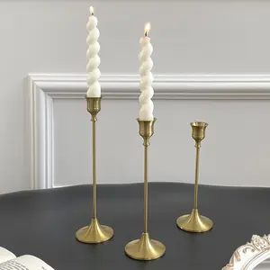 3 Pcs Candle Holder Set, Vintage Candle Stand Modern Centerpiece Decor for Fireplace, Wedding, Christmas Party, Home Table Accessories, Interior Decoration Accessories