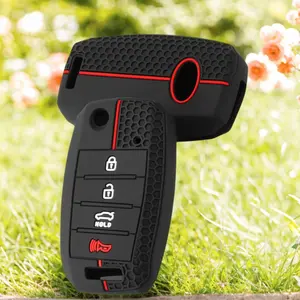 Premium Protective Key Cover - Silicone Car Key Case Cover Car Key Protector For Kia Picanto Sportage GT RIO 3 Cerato Soul K5 Ceed Optima Seltos Sorento Forte Stinger Telluride