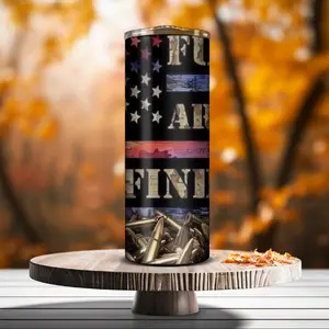 F Around and Find Out Stainless Steel Tumbler Straw Drinkware Metal