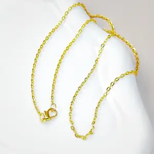 Gold & Silver Plated Brass Chain Necklace – Snake Chain / Link Chain, Minimalist Layering Jewelry