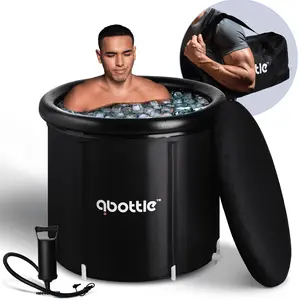 qbottle Premium Portable Ice Bath Tub for Athletes - Inflatable Cold Plunge Tub for Recovery & Polar Recovery Experience