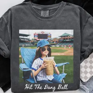 Funny Barbie Ballfield Dark T-shirts, Hit The Dang Ball Baseball Shirt, Softball Ball Mom Tee, Baseball Mama Style Gift Z4U