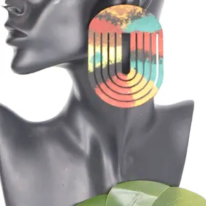Motley Crew Earrings - Colorful Geometric Design with Unique U-Shaped Cutouts for Stylish Accessory