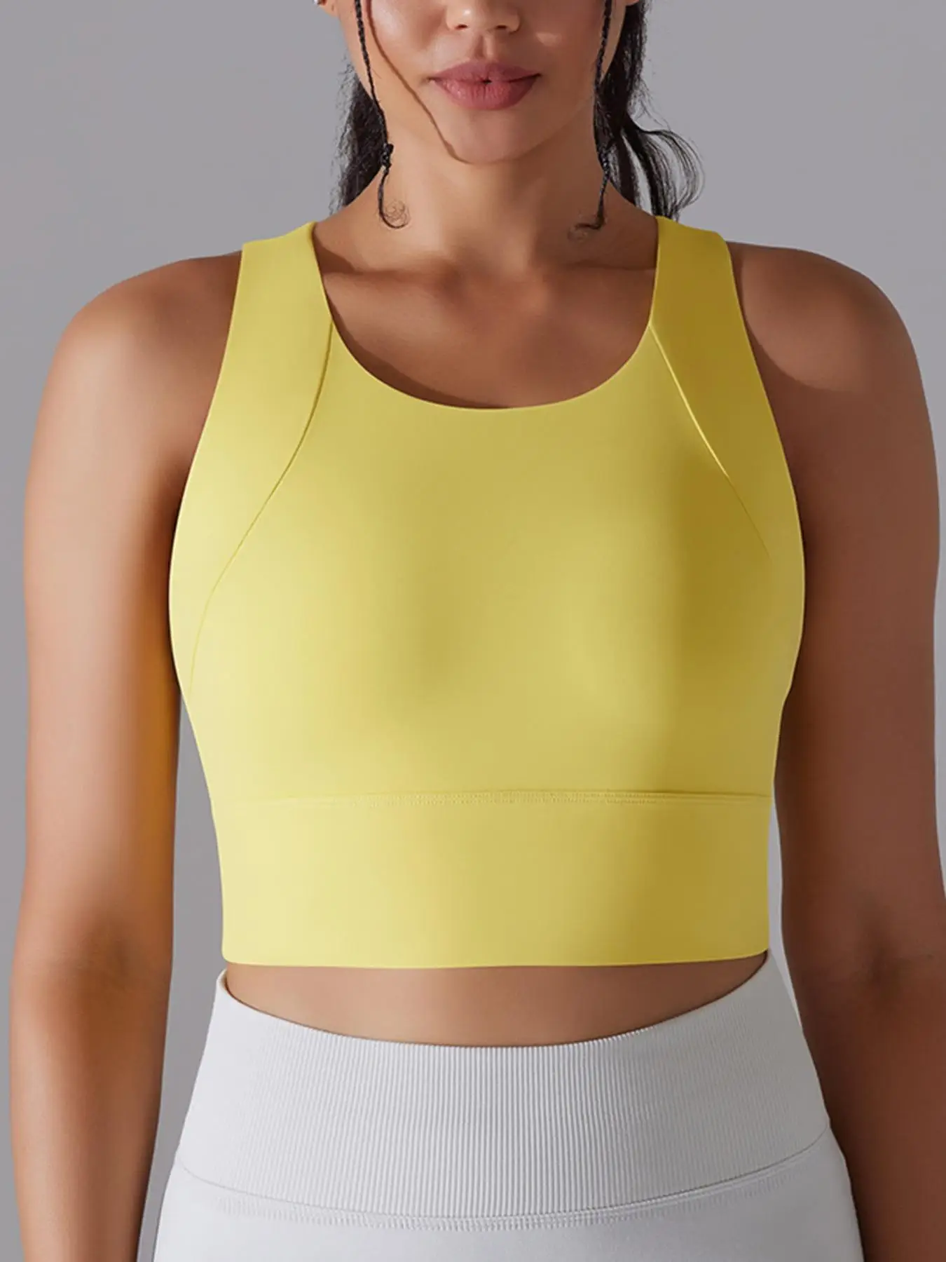 Women's Solid Push Up Sports Bra, Breathable Seamless Sports Vest, Gym Clothes, Ladies Sportswear for Indoor Outdoor Wear Valentine's Day