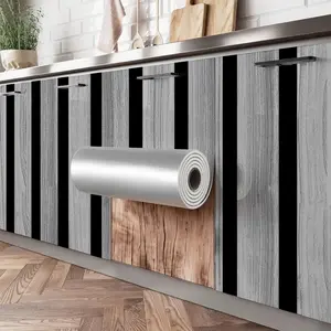 Self-Adhesive Wood Grain Wallpaper Roll, Easy Cut & Apply, Smoke-Proof Texture Surface, Modern Decor for Bedroom Living Room Ceiling TV Wall, Decorative Wallpaper