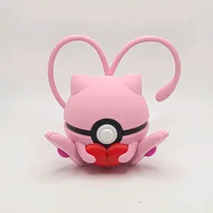 Valentine’s Edition Mew Poké Ball – Red Heart-Themed Collectible Display