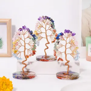 Creative Tree Shaped Design Ornament, 1 Count Colorful Tree Ornament with Base, Home Decoration, Tree Shaped Decor for Living Room Bedroom Office, Home Decor Accessory