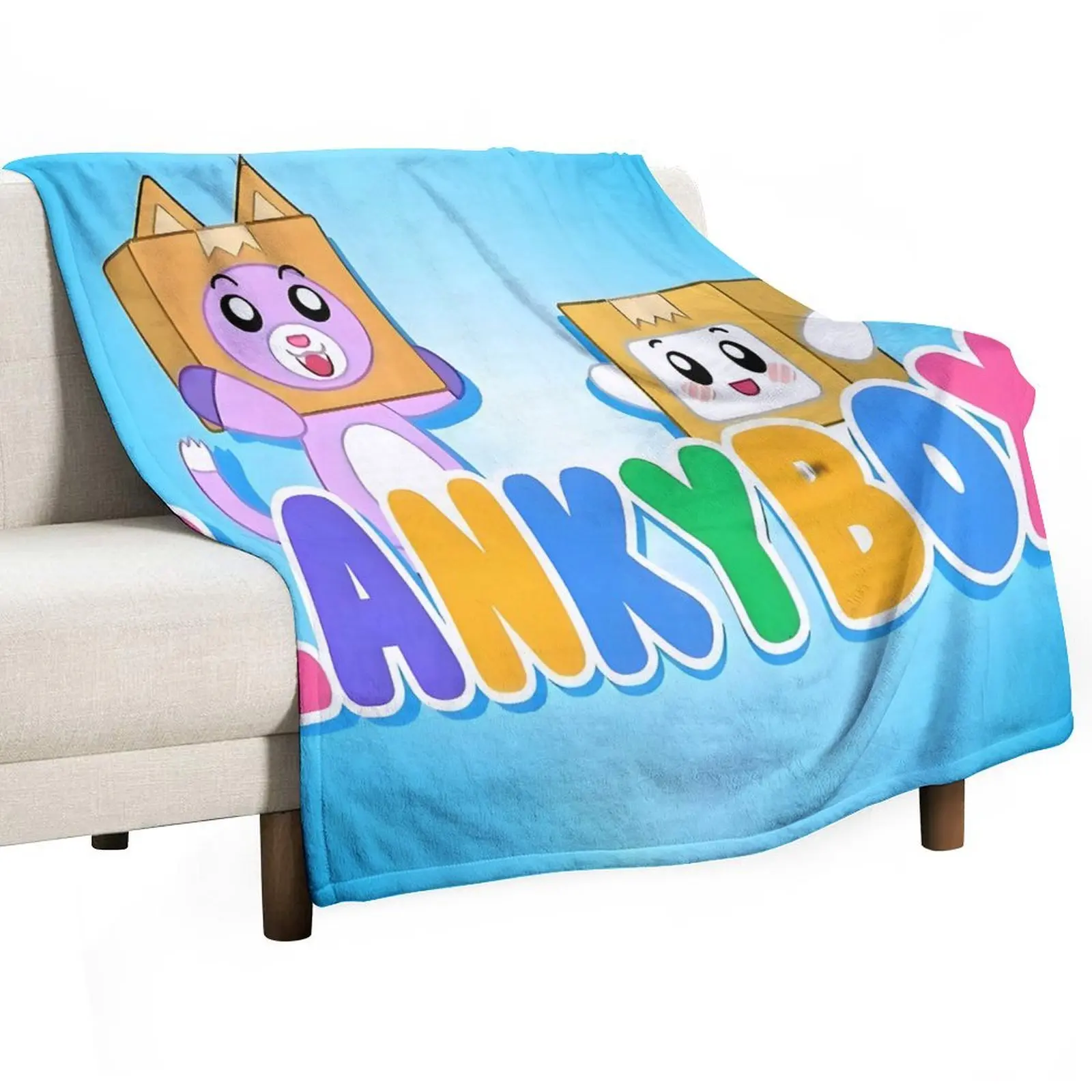 Lankybox Classic 100% Polyester Breathable Thermal Flannel Print Throw Blanket - Durable, Lightweight, Multi-Sizes - for Indoor/Outdoor Couch Decor, Bedding - Ideal for Gifting Occasions