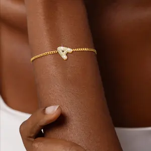 Moodear Gold Initial Bracelet for Women Trendy Jewelry Letter Bracelet Dainty Gold Bracelet Initial Bracelets for Women Jewelry Gifts