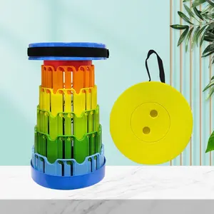 Portable Retractable Folding Stool, Collapsible Telescoping Foldable Camping Stool for Adults for Outdoor Fishing Hiking Gardening Travel BBQ