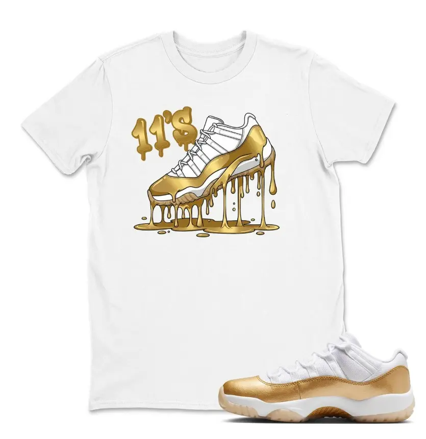 White Gold Low Top Match Tee, White Gold 11 Outfit Shirt, Mother Day Inspired Graphic Shirt, Gift for Sneaker Lovers