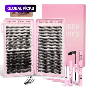 Mixed Styles Lash Clusters Kit,1 Set Mixed Length Individval Eyelash Extensions Kit,Self Grafting False Eyelashes ,Prefessional Eye Makeup Accessories for Women #GLOBAL PICKS