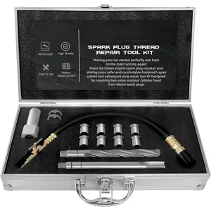 38900 Two Valve Tool Kit for Ford Triton,Spark Plug Thread Repair Kit,Foolproof Spark Plug Repair System Compatible with Ford F150/250/350 E150/250/350 4.6L,5.4L,6.8L Two Valve Engine