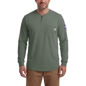 FR Shirts for Men Welding Shirt Flame Resistant Long Sleeve Work Shirts 7.5 Oz FR Clothing