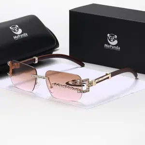 MePanda Unisex Rimless Beveled Personalized Outdoor Fashion Sunglasses UV400