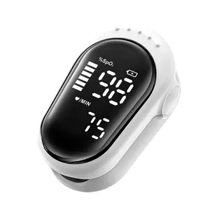 Rechargeable Portable Fingertip Pulse Oximeter - 5s Fast Reading, 1-Touch HD Display Blood Oxygen Monitor, 8s Smart Auto-Off, Classic White for Home & Travel