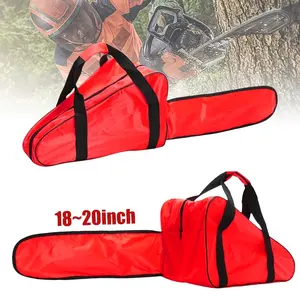 1pc Heavy-Duty Chainsaw Carry Bag, Adjustable Oxford Fabric Tool Storage, Portable for 14", 16", 18", 20" Chainsaws & Accessories, Red