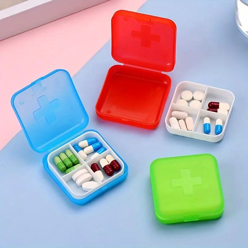 Medicine Box, Jewelry Storage Box, Pill Organizer, Medical Organizer, Portable Pill Box, Mini Medicine Storage Organization, Cute Pill Case, Vitamin Organizer, Supplement Organizer, Household & Travel Accessories