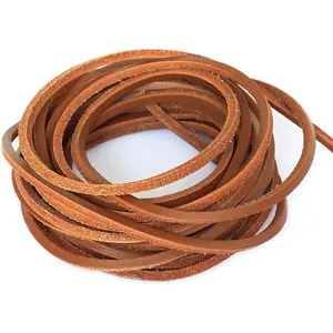 3mm Flat  Leather Cord Braiding String (5 Yards)